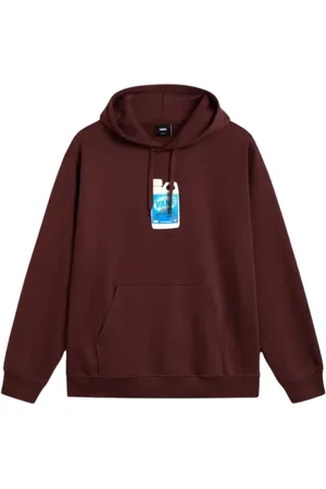 Vans Sweathshirts & Hoodies, Herre, Brun, XL, Bomuld, Hættetrøje med frontprint og lomme