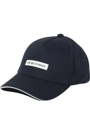 Emporio Armani Tilbehør, Herre, Blå, ONE SIZE, Bomuld, Blå Logo Baseball Cap til Mænd