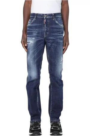 Dsquared2 Jeans, Herre, Blå, XS, Bomuld, Cool Distressed Skater Jeans