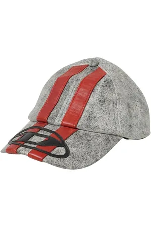 Diesel Tilbehør, Herre, Flerfarvet, ONE SIZE, Læder, Vintage Racing Stripes Læderkasket