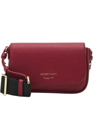 Emporio Armani Taske, Dame, Rød, ONE SIZE, Uld, Bordeaux Crossbody Flap Taske