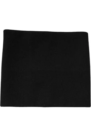 Dolce & Gabbana Tilbehør, Dame, Sort, ONE SIZE, Cashmere, Sort Cashmere Strikket Lommetørklæde Tørklæde