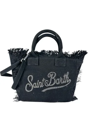 MC2 SAINT BARTH Taske, Dame, Sort, ONE SIZE, Bomuld, Sort Colette Lærredstaske med Rhinestone