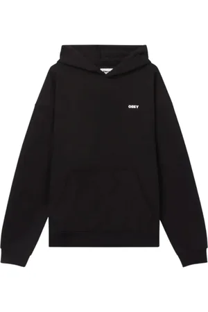 Obey Sweathshirts & Hoodies, Herre, Sort, XL, Bomuld, Bomuldshættetrøje med broderet logo