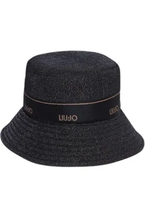Liu Jo Tilbehør, Dame, Sort, ONE SIZE, Polyester, Sort bucket hat med lurex accenter