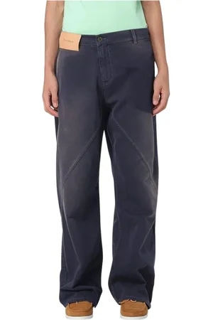 J.W.Anderson Jeans, Herre, Blå, W32, Bomuld, Marineblå Jeans med Lomme og Afslappet Pasform