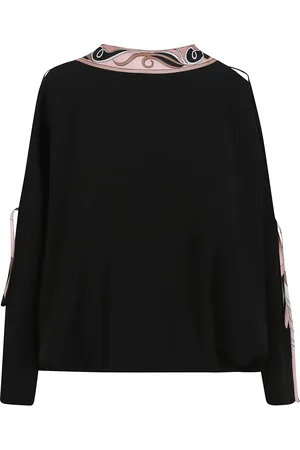 Emilio Pucci Bluser & Skjorter, Dame, Sort, XS, Uld, Sort Skjorte til Kvinder Stilfuld
