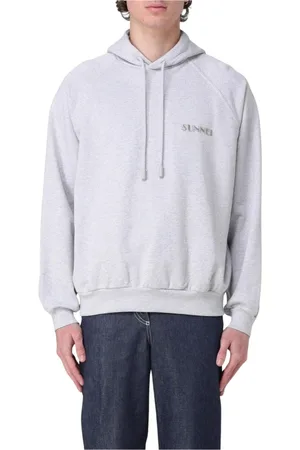 SUNNEI Sweathshirts & Hoodies, Herre, Grå, XS, Bomuld, Blå Bomuldshættetrøje