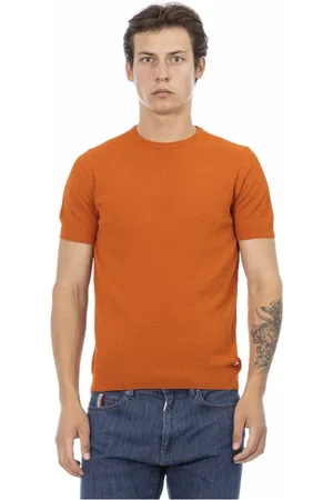 BALDININI Top, Herre, , 2XL, Ribbet Crew Neck Kortærmet Top