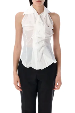 Vivienne Westwood Bluser & Skjorter, Dame, Hvid, XS, Bomuld, Hvid SS Drunken Skjorte