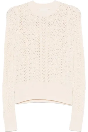 Isabel Marant Strik, Dame, , M, Uld, Sweater Stilfuld Skåret Komfort Elegance