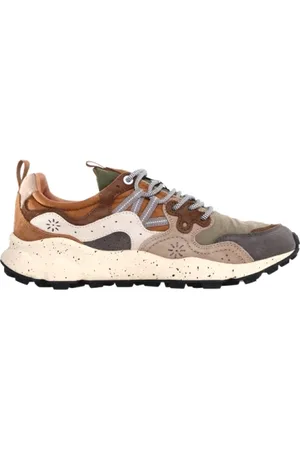 Flower Mountain Sko, Herre, Flerfarvet, 41 EU, Suede, Yamano 3 Sneakers Grå Letvægts Gummisål