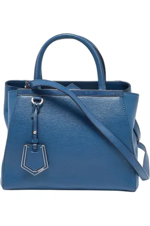 Fendi Pre-owned, Dame, Blå, ONE SIZE, Tyl, Pre-owned Laeder totes