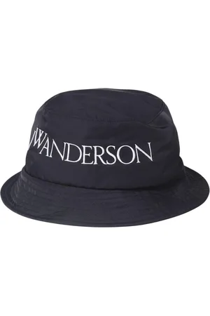 J.W.Anderson Tilbehør, Herre, Sort, S, Nylon, Sort Logo Bucket Hat