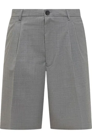 AMARANTO Shorts, Herre, Grå, M, Uld, Stilfulde Bermuda-shorts med sidelommer