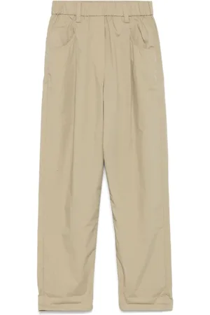 Brunello Cucinelli Bukser, Dame, Grøn, 2XS, Grøn Elastisk Taljebånd Bukser