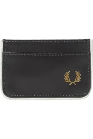 Fred Perry Tilbehør, Herre, Sort, ONE SIZE, Uld, Kompakt Kortholder Pung Stilfuld Sort