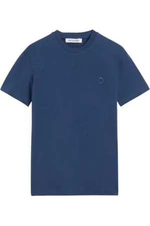 Trussardi Top, Herre, Blå, S, Bomuld, Greyhound Broderi Bomuld Stretch T-Shirt