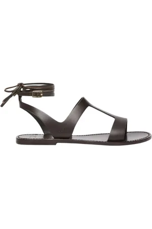 Max Mara Sko, Dame, Brun, 40 EU, Læder, Elegante Lædersandaler