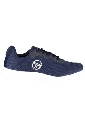 Sergio Tacchini Sko, Herre, Blå, 40 EU, Polyester, Sporty sneakers med broderede detaljer