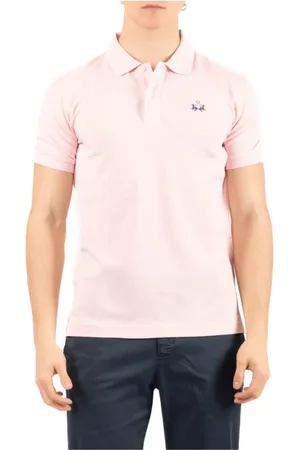La Martina Top, Herre, Lyserød, L, Uld, Stilfuld Polo Skjorte