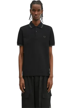 Fred Perry Top, Herre, Sort, M, Bomuld, Sort Bomuldspolo med Logo