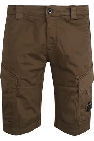 C.P. Company Shorts, Herre, Brun, S, Uld, Grønne Cargo Shorts Stilfuldt Sommerlook