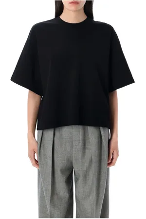 Saint Laurent Top, Dame, Sort, S, Bomuld, Sort Bomuld Piqué T-Shirt Ss25