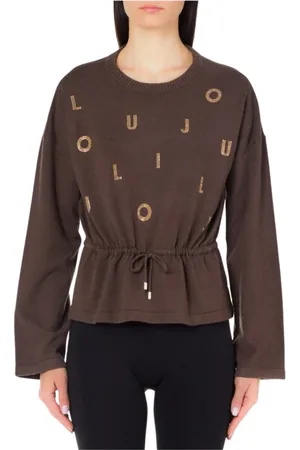 Liu Jo Bluser & Skjorter, Dame, Brun, 2XL, Basis Sweater Regular Fit Akryl Blanding