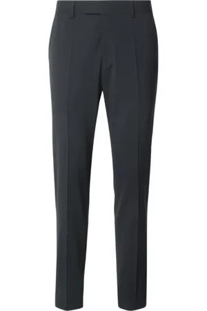HUGO BOSS Bukser, Herre, Blå, 2XL, Uld, Slim Fit Uldbukser George