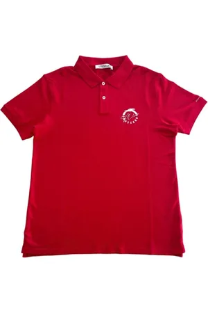 Trussardi Top, Herre, Rød, L, Bomuld, Rød Bomuldspolo Skjorte Kortærmet