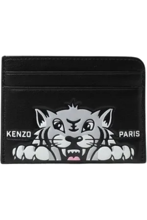 Kenzo Tilbehør, Herre, Sort, ONE SIZE, Læder, Læderkortholderpung