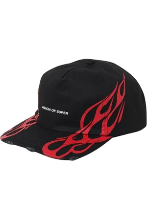 Vision Of Super Tilbehør, Herre, Sort, ONE SIZE, Bomuld, Sort Distressed Baseball Cap