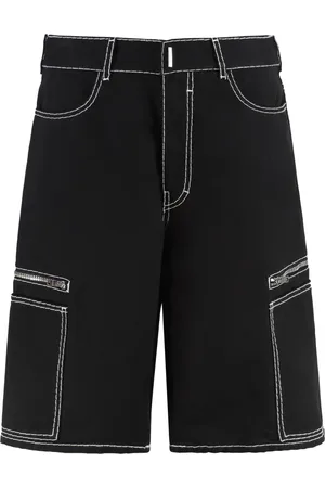 Givenchy Shorts, Herre, Sort, W32, Bomuld, Bomuld Bermuda Shorts med Lommer