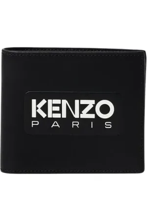 Kenzo Tilbehør, Herre, Sort, ONE SIZE, Uld, Sort Læderpung Herre Stilfuld