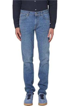 RE-HASH Jeans, Herre, Blå, W36, Bomuld, Blå Straight Leg Jeans til Mænd