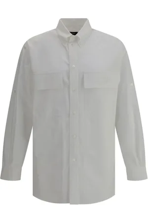 Fendi Skjorte, Herre, Hvid, M, Bomuld, Elegant Bomuldsskjorte med Lommer