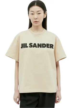 Jil Sander Top, Dame, , S, Bomuld, Logo Print T-Shirt