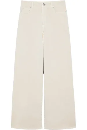 Max Mara Bukser, Dame, , 2XS, Bomuld, Wide Leg Bomuld Bukser Medina