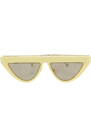 Fendi Pre-owned, Dame, Gul, ONE SIZE, Tyl, Pre-owned Acetat solbriller