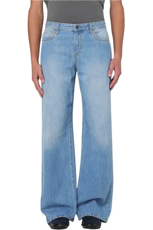 The Row Jeans, Herre, Blå, W28, Uld, Blå Wide Leg Jeans til Mænd