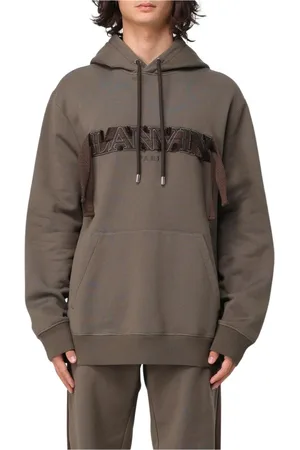 Lanvin Sweathshirts & Hoodies, Herre, , L, Bomuld, Broderet hættetrøje i