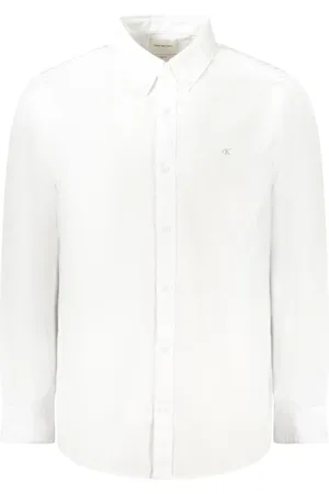 Calvin Klein Skjorte, Herre, Hvid, L, Bomuld, Hvid Bomuld Herre Skjorte Klassisk Pasform