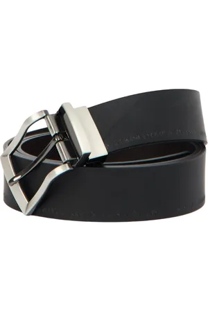 Armani Exchange Tilbehør, Herre, Sort, ONE SIZE, Læder, Reversibel sort og brun bælte