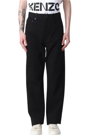 Kenzo Jeans, Herre, Sort, W29, Klassiske sorte straight leg jeans