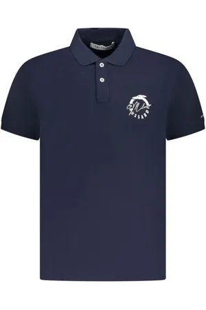 Trussardi Top, Herre, Blå, 2XL, Bomuld, Blå Bomuld Polo Skjorte