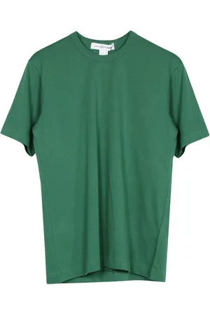 Comme des Garçons Top, Herre, Grøn, L, Bomuld, Grøn Logo Kortærmet Bomuld T-Shirt