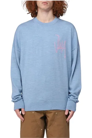 J.W.Anderson Strik, Herre, Sort, XS, Denim, Denim Crew Neck Sweater