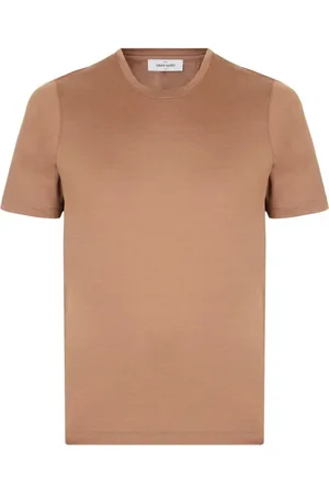 Gran Sasso Top, Herre, Brun, 2XL, Bomuld, Casual T-shirt Polo
