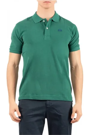 La Martina Top, Herre, Grøn, S, Uld, Stilfuld Polo Skjorte